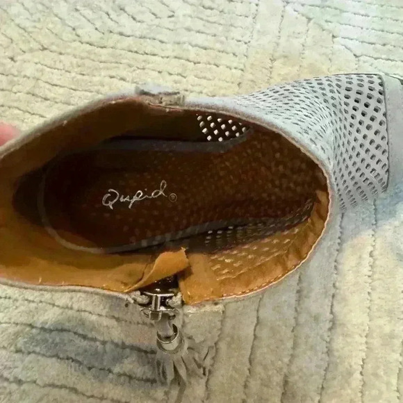 Darling gray booties.  Qupid brand - Picture 7 of 9